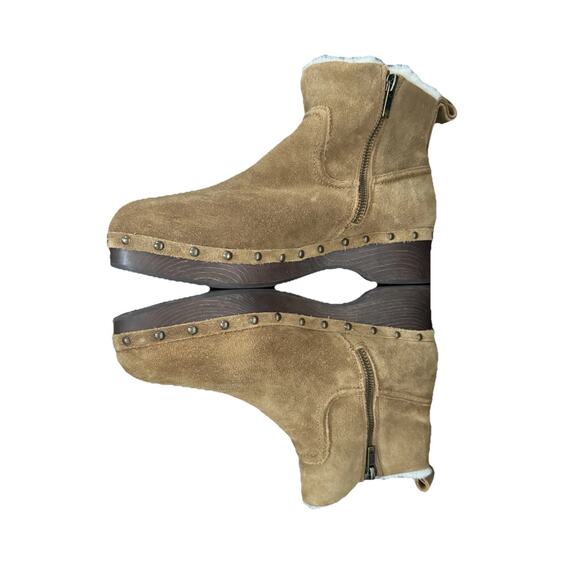 Madewell Toffee The Marceline Clog Boot in Shearling Size 8 - Picture 8 of 9